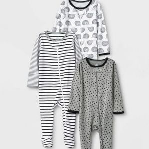 3pk black zip-up sleep n' play by Cloud Island
